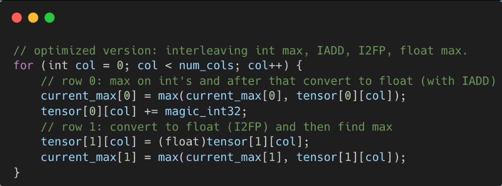 Interleaving floating point and integer execution paths